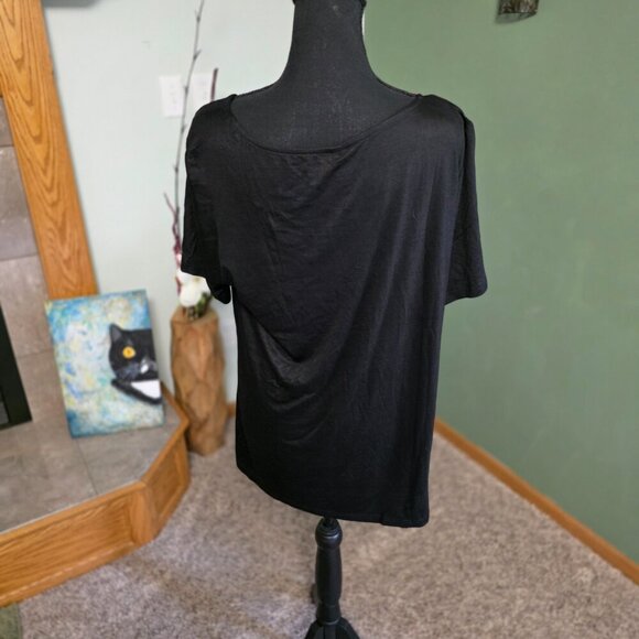 Ayifu Womens Shirts Casual Tee Shirts Short Sleeve Patchwork Color Block XL NWT - Picture 5 of 5